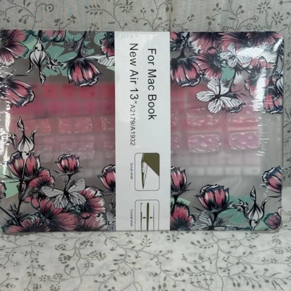 Hard Shell Cover For New MacBook Air 13 inch Case A2179 A1932 Case flowers